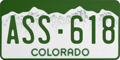 CO license plate ASS618