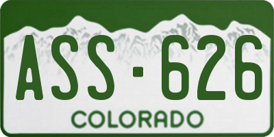 CO license plate ASS626
