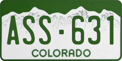 CO license plate ASS631
