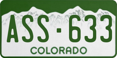 CO license plate ASS633