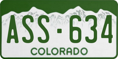 CO license plate ASS634