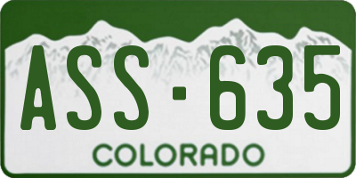 CO license plate ASS635