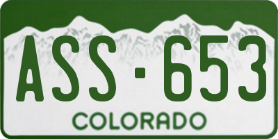 CO license plate ASS653