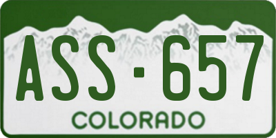 CO license plate ASS657