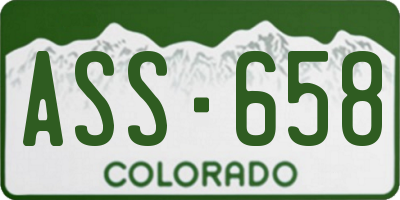 CO license plate ASS658