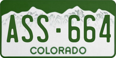 CO license plate ASS664