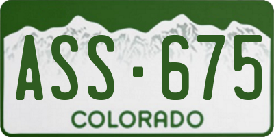 CO license plate ASS675