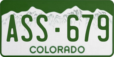 CO license plate ASS679