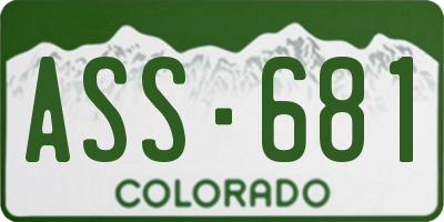 CO license plate ASS681