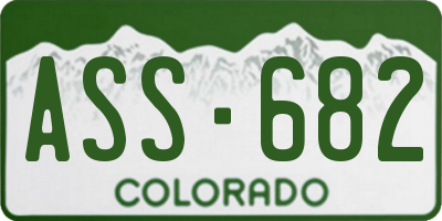 CO license plate ASS682