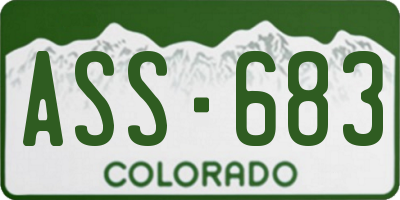 CO license plate ASS683