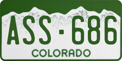CO license plate ASS686