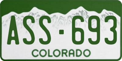 CO license plate ASS693