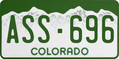 CO license plate ASS696
