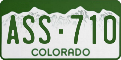 CO license plate ASS710