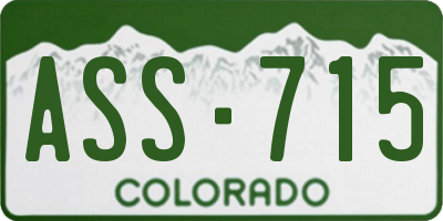 CO license plate ASS715