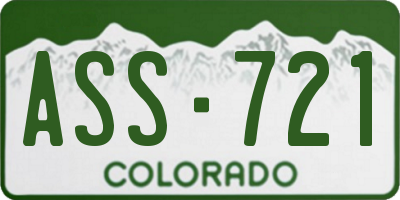 CO license plate ASS721