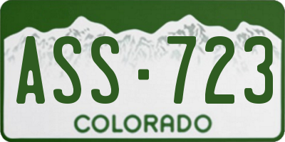 CO license plate ASS723