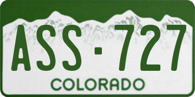 CO license plate ASS727