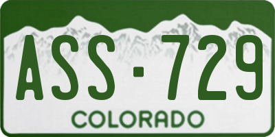 CO license plate ASS729