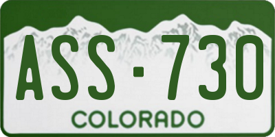 CO license plate ASS730