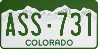 CO license plate ASS731