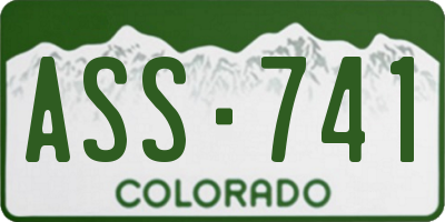 CO license plate ASS741