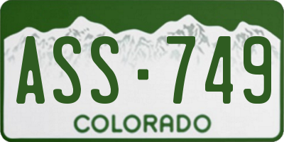 CO license plate ASS749
