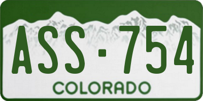 CO license plate ASS754