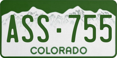 CO license plate ASS755