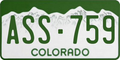 CO license plate ASS759
