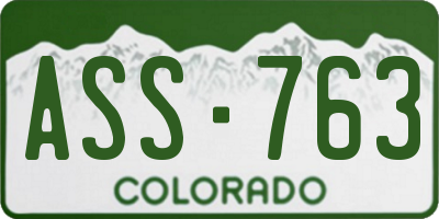CO license plate ASS763