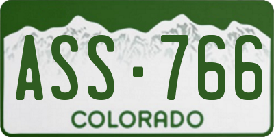 CO license plate ASS766