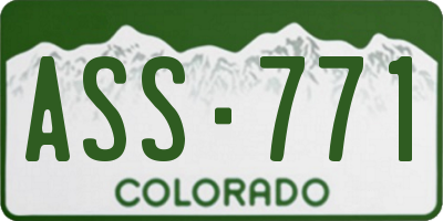 CO license plate ASS771