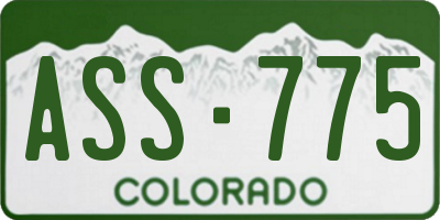 CO license plate ASS775