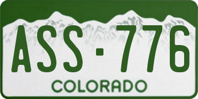 CO license plate ASS776