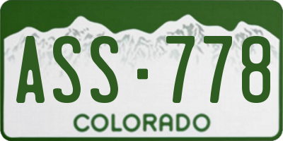 CO license plate ASS778