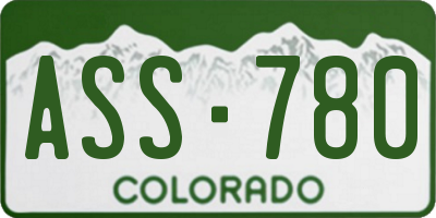 CO license plate ASS780