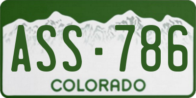 CO license plate ASS786