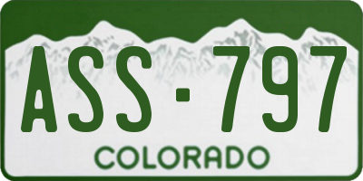 CO license plate ASS797