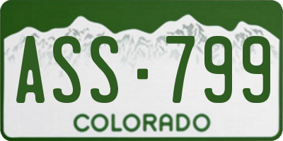 CO license plate ASS799