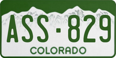 CO license plate ASS829