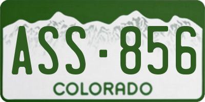 CO license plate ASS856