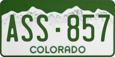 CO license plate ASS857