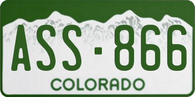 CO license plate ASS866