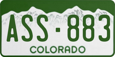 CO license plate ASS883