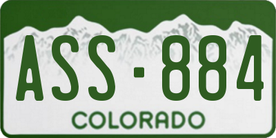 CO license plate ASS884