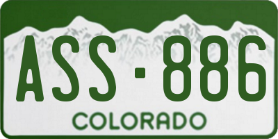 CO license plate ASS886