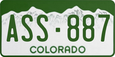 CO license plate ASS887