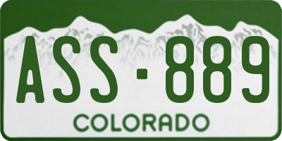 CO license plate ASS889